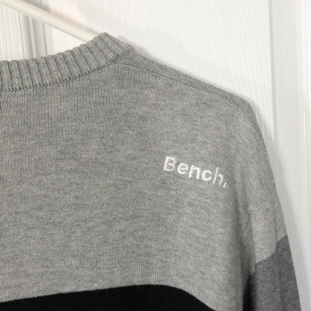 Bench. 100% Cotton Pullover‎ Colorblock Knit Casual Comfy Men's Sweater Size L